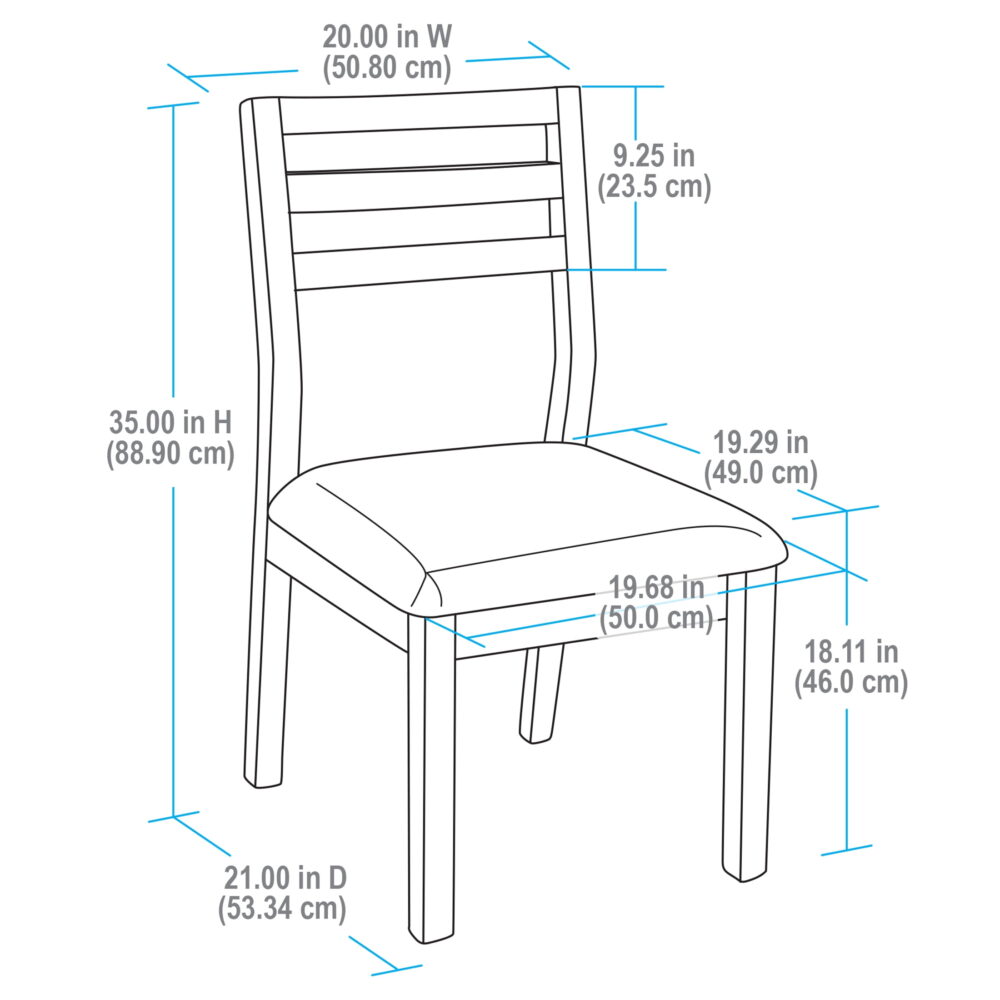 Better Homes & Gardens Ezra Dining Room Chair 2 Pack, Walnut and Cream Fabric Color - Image 4