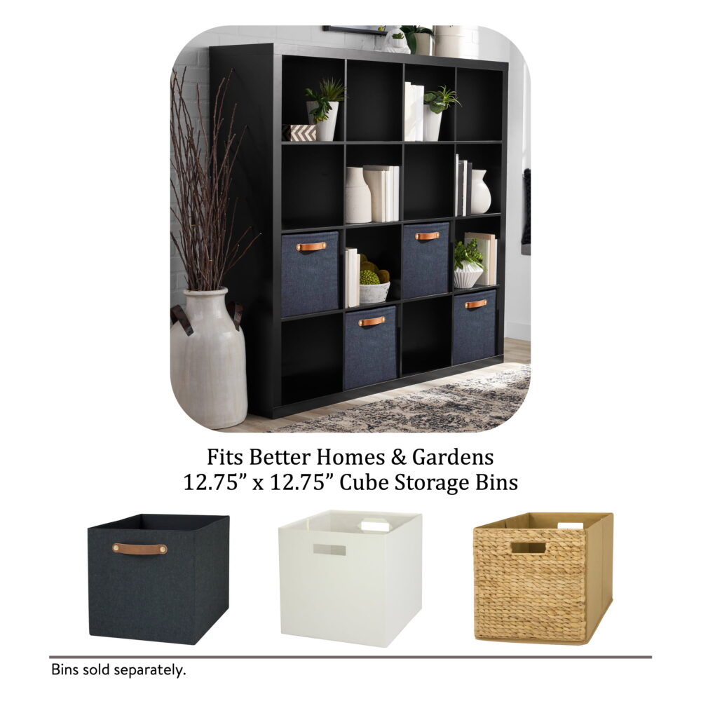 Better Homes & Gardens 16 Cube Storage Organizer, Solid Black - Image 6
