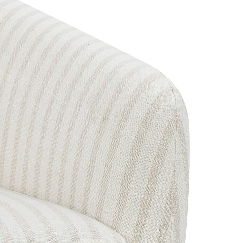 Beautiful Small Space Accent Chair by Drew Barrymore, Beige and White Linen - Image 6