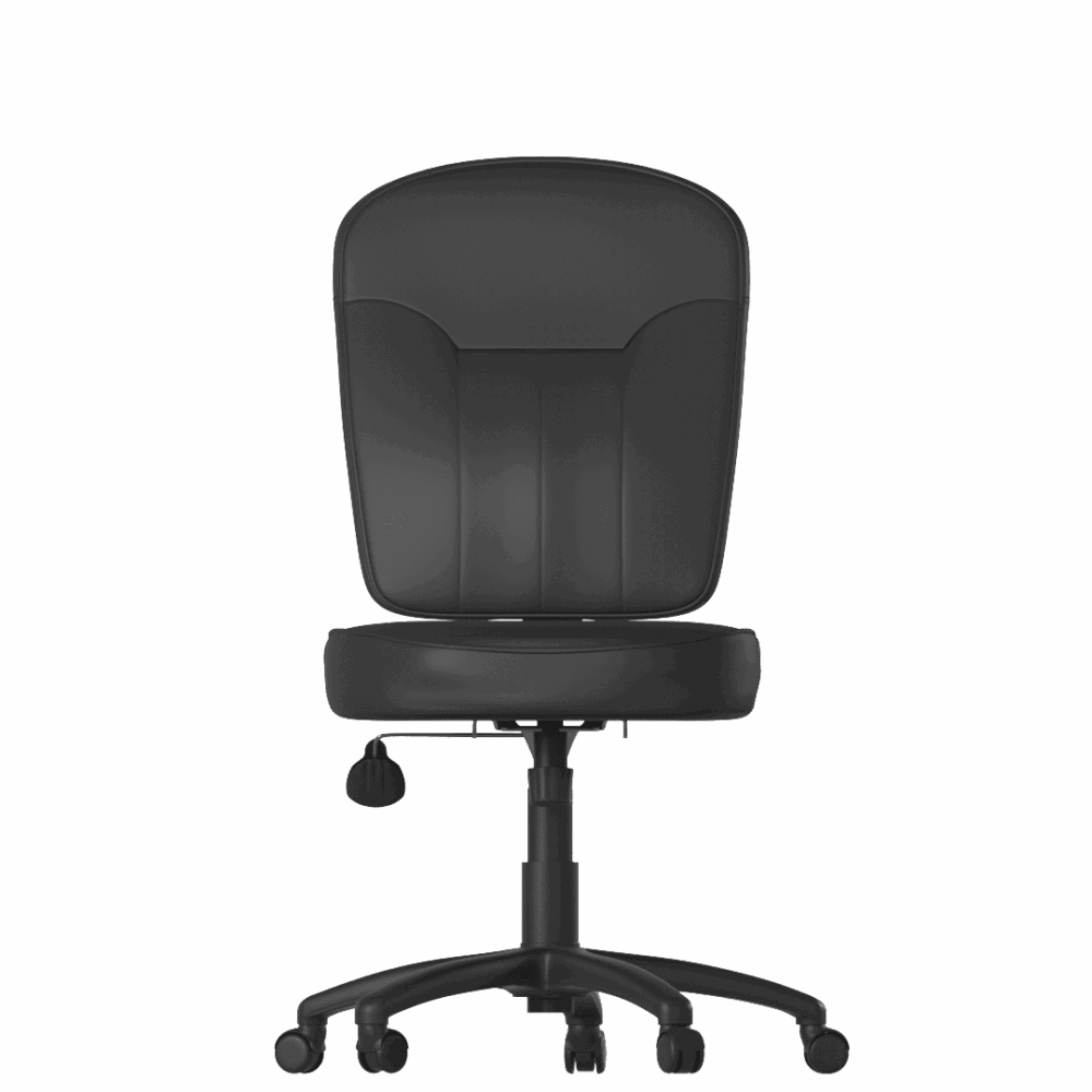 Boss Office Products LeatherPlus Task Chair with Casters, Black - Image 5
