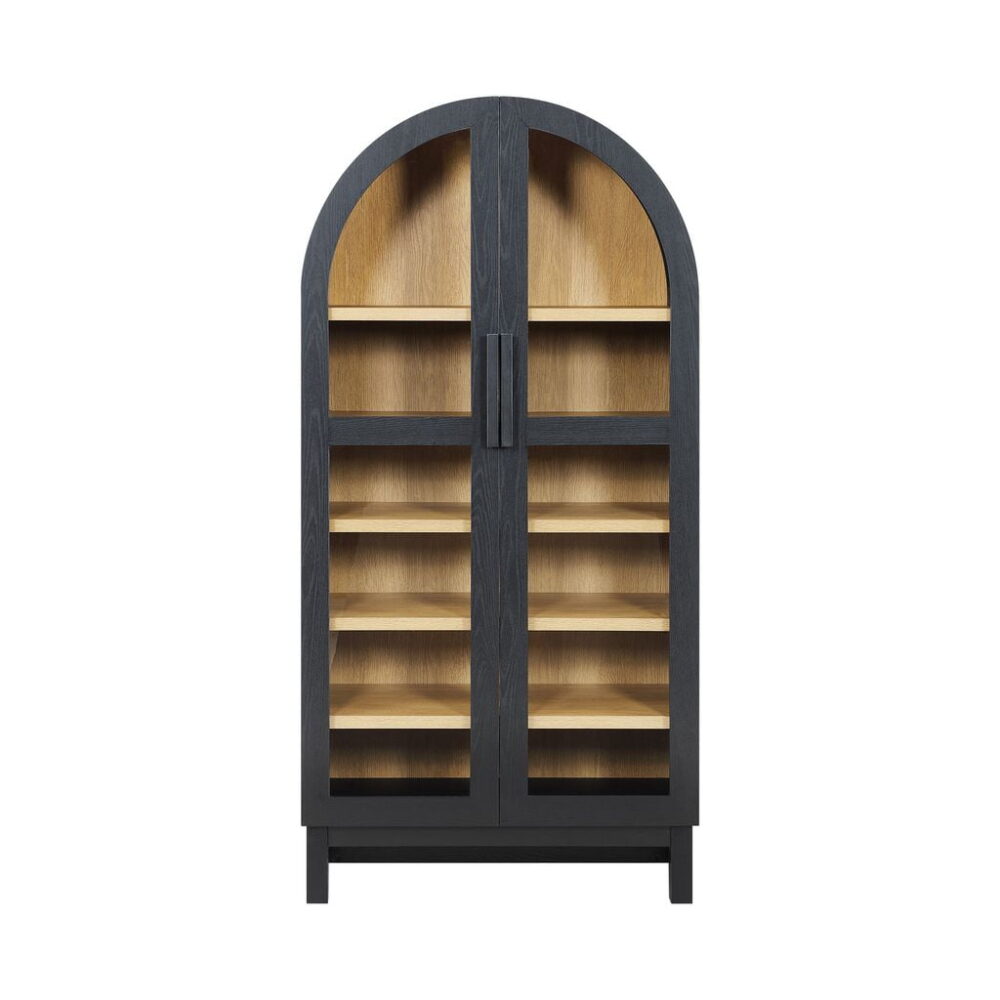 Better Homes & Gardens Juliet Arch Accent Cabinet, Black Finish - Image 2