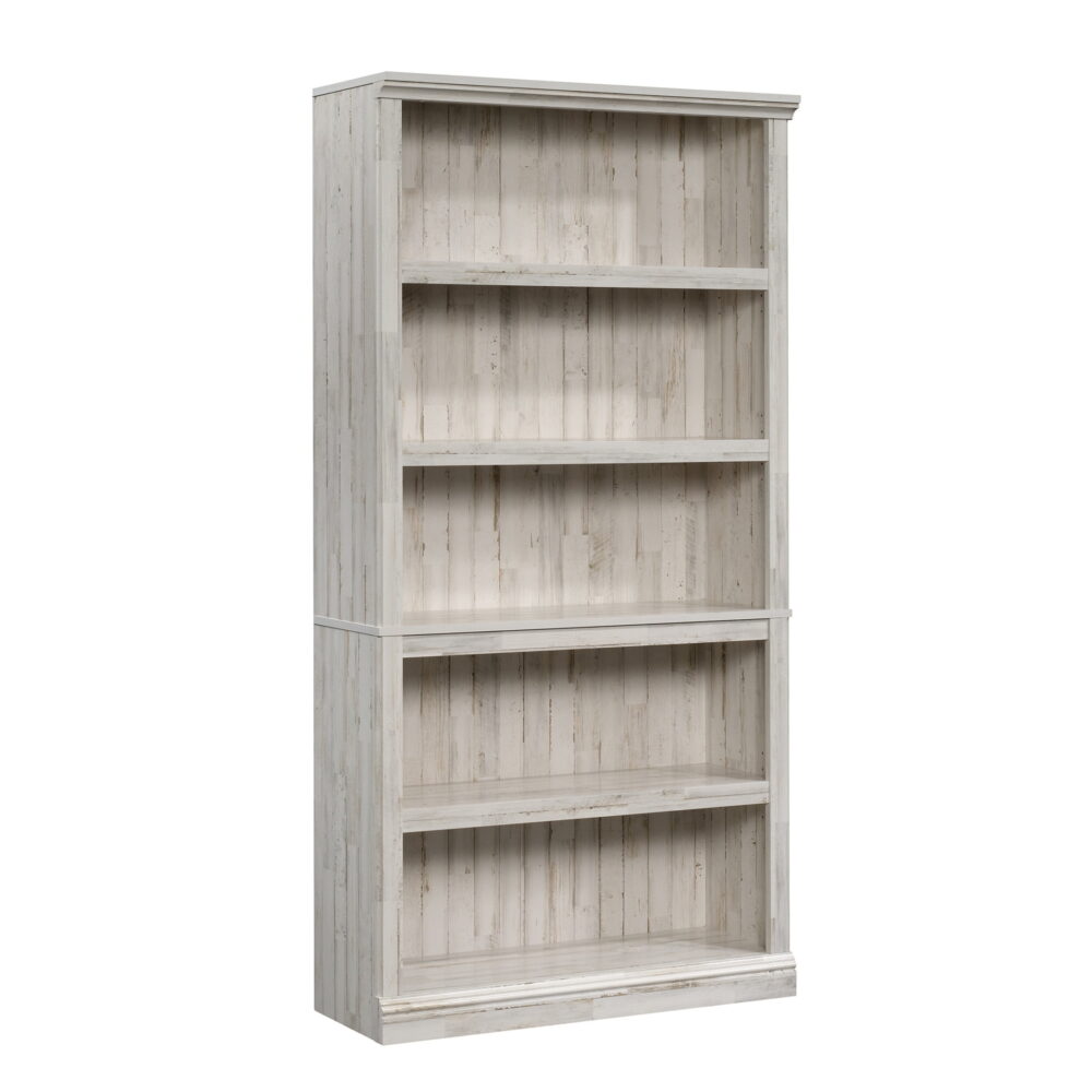 Sauder Select 5-Shelf Bookcase, White Plank Finish - Image 3