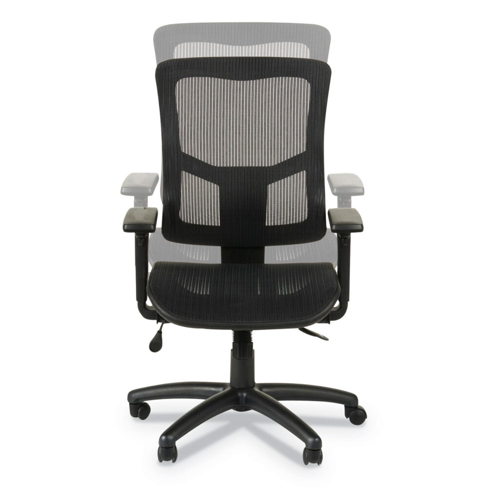 Alera Elusion II Series Suspension Mesh Mid-Back Synchro Seat Slide Chair, Supports 275 lb, 16.34" to 20.35" Seat, Black - Image 3