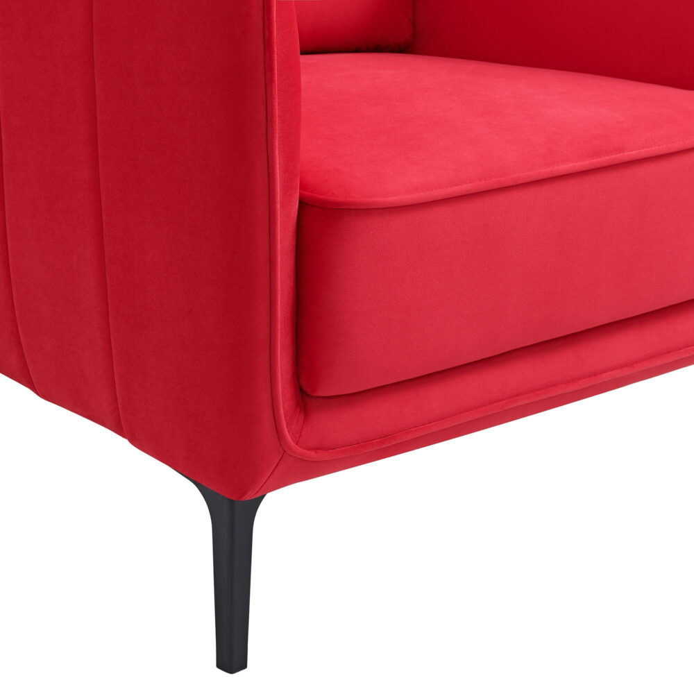 Picket House Furnishings Reale Chair in Lavish 152 Red Velvet - Image 6