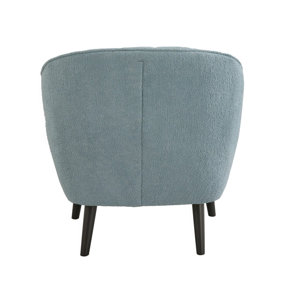 Weston Home Rhyl Mid-Century Modern Channel-Tufted Accent Chair, Blue - Image 7