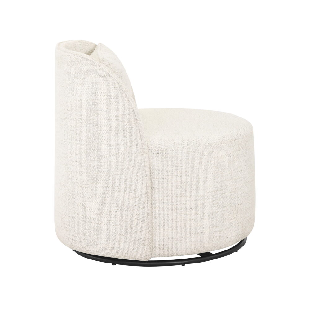 Better Homes & Gardens Juliet Modern Arch Swivel Accent Chair, Cream Boucle - Image 4