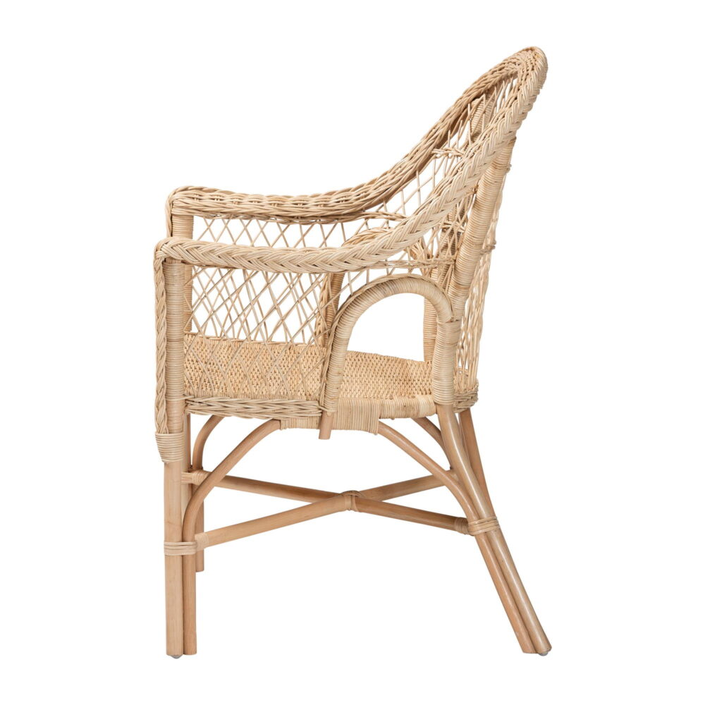 bali & pari Zaira Boho Arm Chair, Natural - Image 4