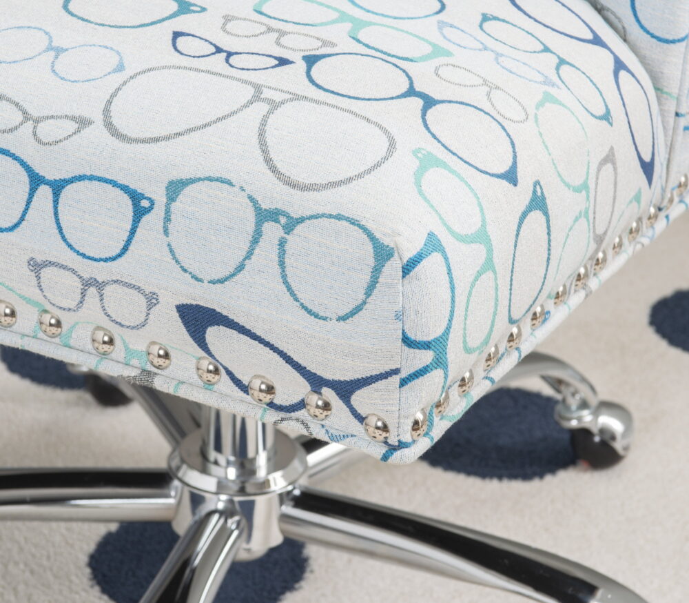Belen Kox Draper Office Chair, Glasses Print - Image 3