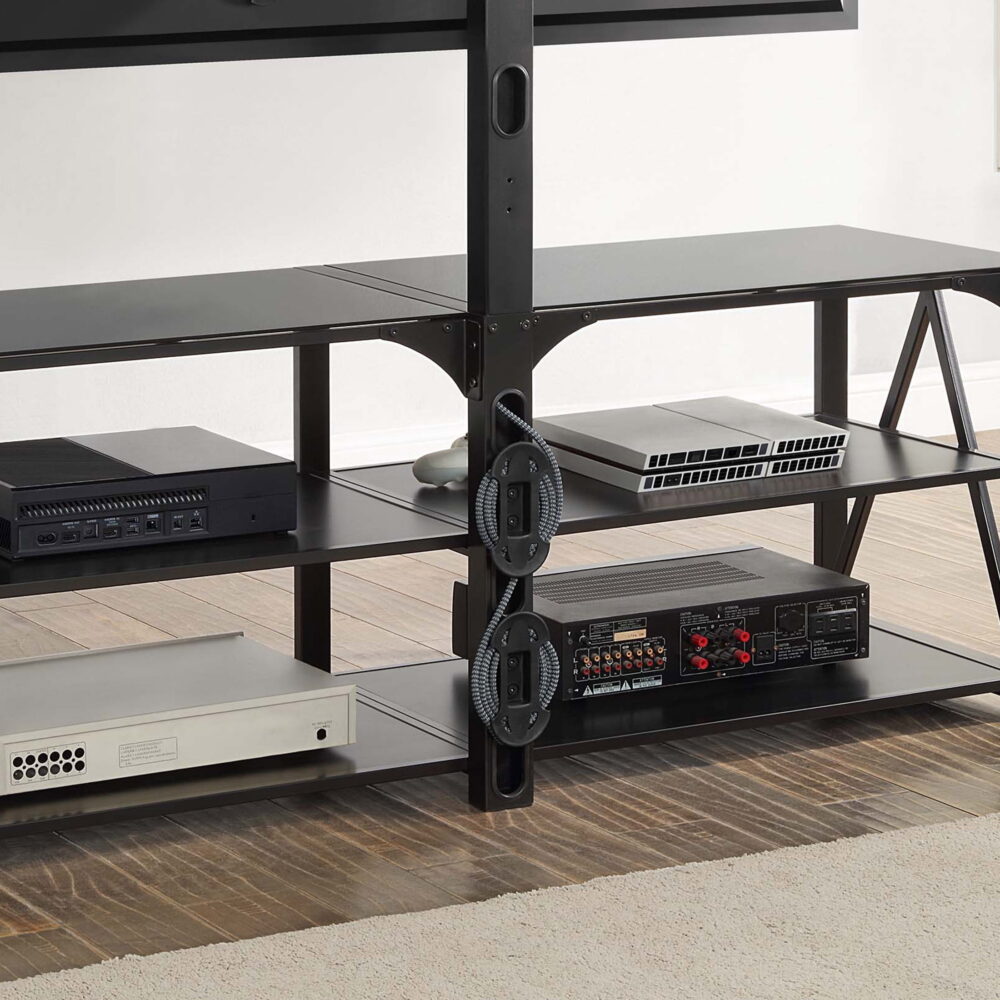 Whalen Spectrum 3-in-1 TV Stand for TVs up to 82”, Black Finish - Image 6