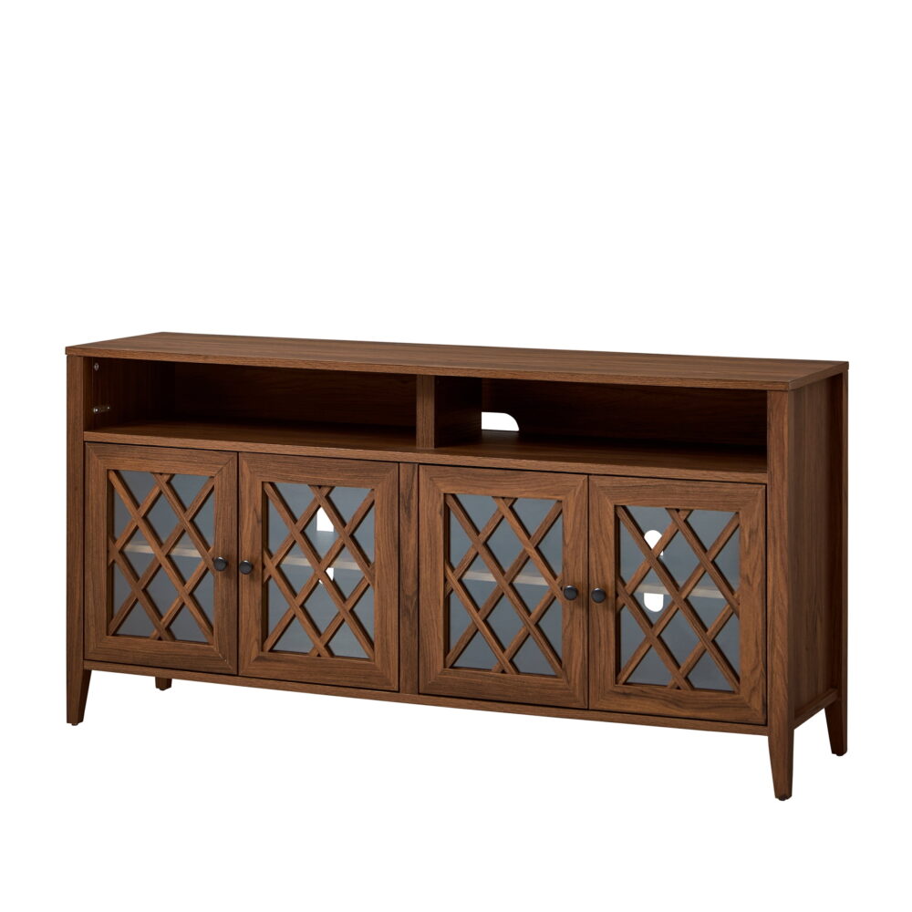 Better Homes & Gardens Trellis TV Stand for TVs up to 65", Walnut - Image 2