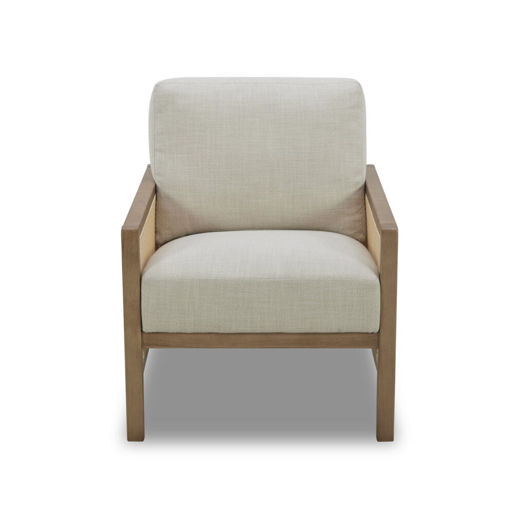 Better Homes & Gardens Springwood Caning Accent Chair, Light Honey Finish - Image 3