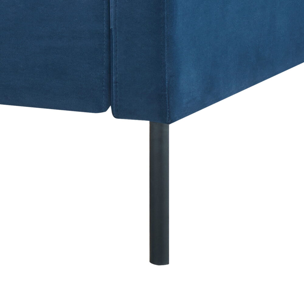 Better Homes & Gardens Wyatt Velvet Sofa, Blue Cove - Image 4