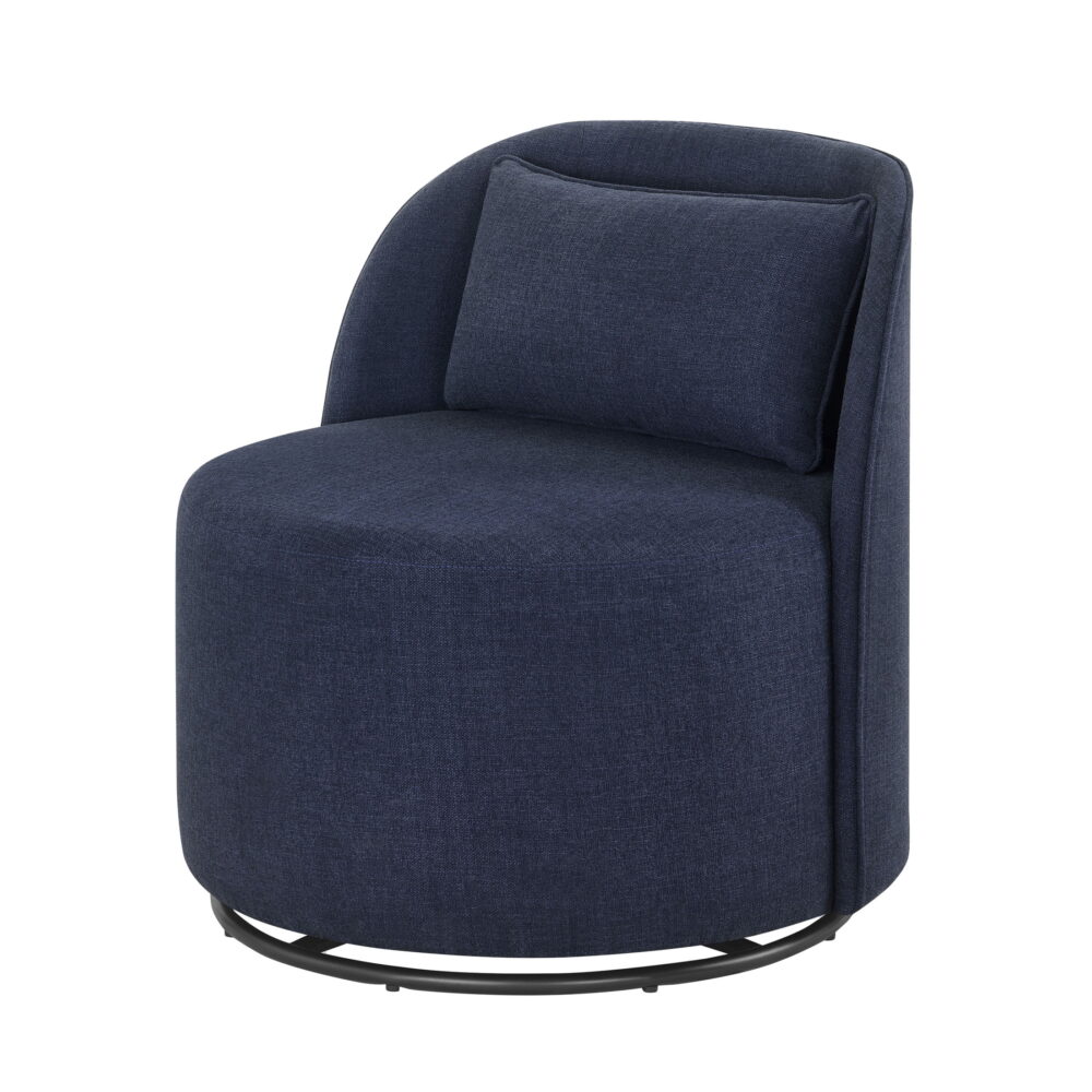 Better Homes & Gardens Juliet Modern Arch Swivel Accent Chair, Navy - Image 3