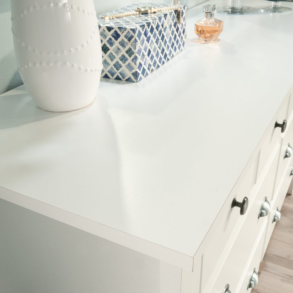 Sauder Shoal Creek 6 Drawer Dresser, Soft White Finish - Image 6