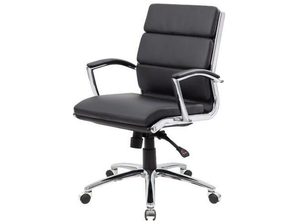 Boss Office Products CaressoftPlus Executive Mid-Back Chair in Black - Image 2