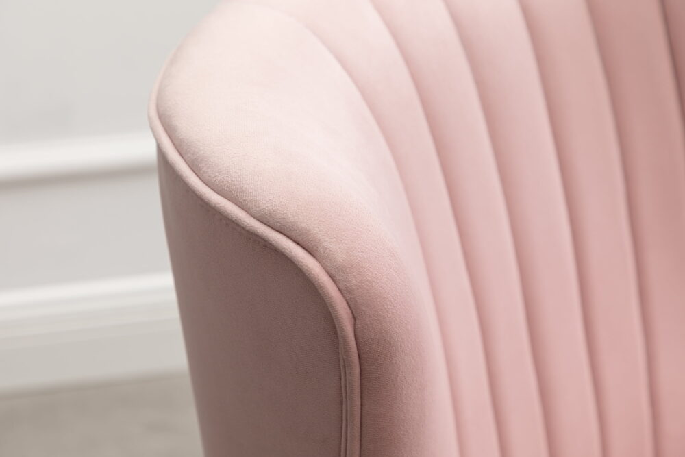 Roundhill Furniture Elon Contemporary Velvet Upholstered Accent Chair, Pink - Image 6