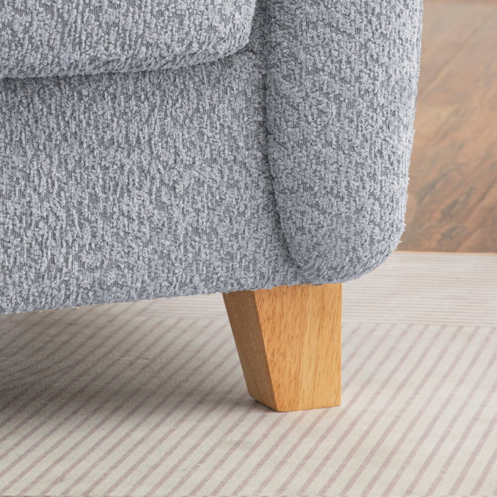 Accent Chair,Fabric Upholstered Comfy Reading Armchair for Living Room,Bedroom Single Seat Sofa Chair with Wood Base,GRAY 02 - Image 5