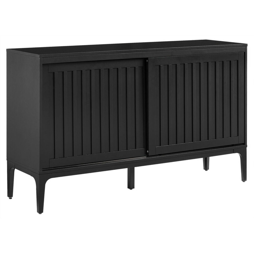 Crosley Furniture Asher Modern Particle Board Wood Sideboard in Matte Black - Image 2