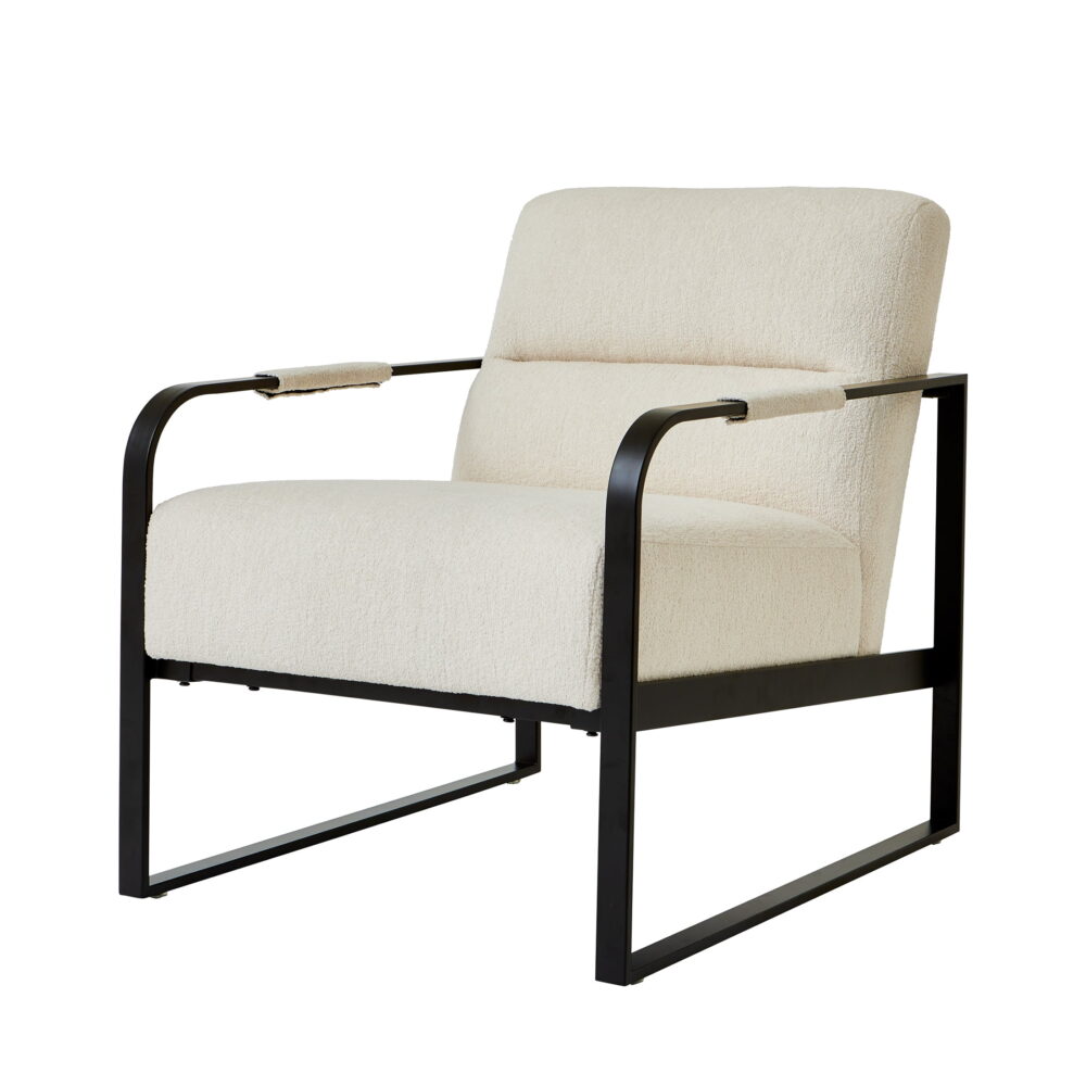 Better Homes & Gardens Wyatt Accent Chair, Ivory Bouclé - Image 3