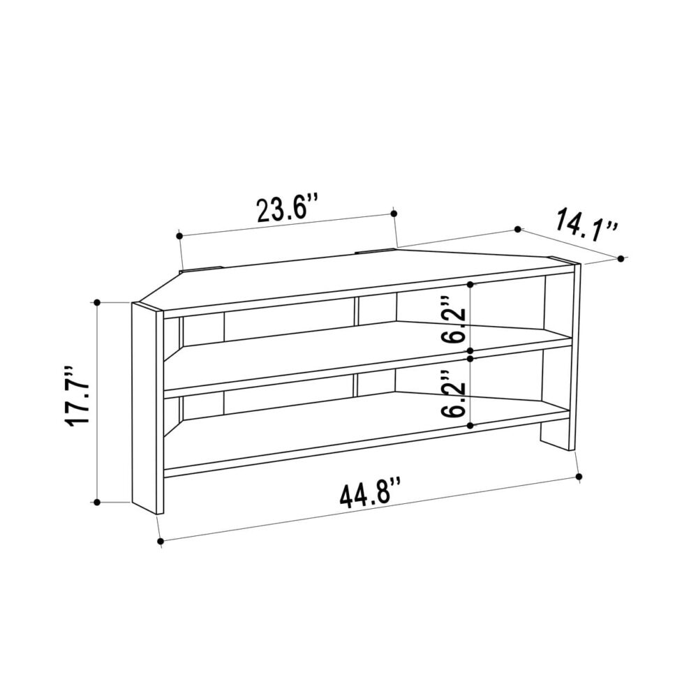 Ada Home Decor Furniture for TVs up to 48" 2 Tier Open Shelf White Terry Modern TV Stand - Image 7