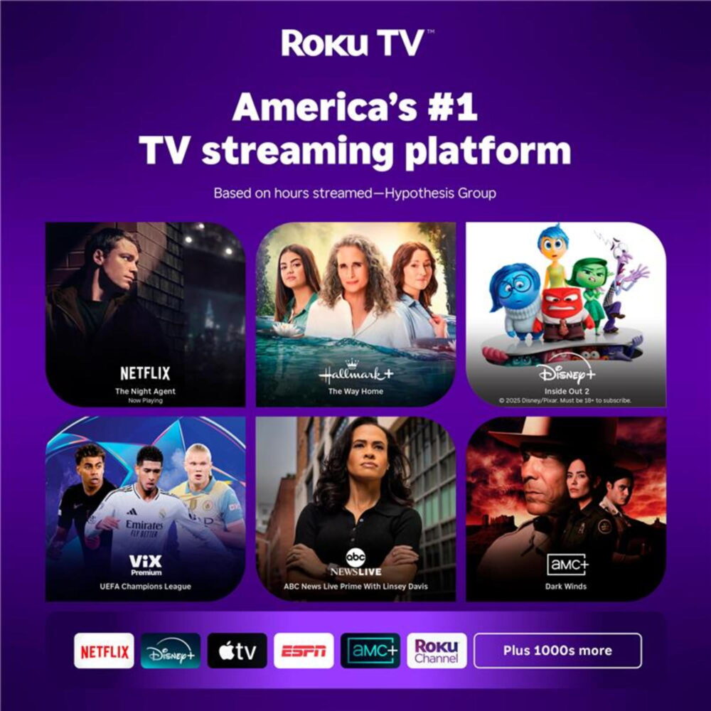 onn 43” Class 4K UHD (2160P) LED Roku Smart Television HDR (100012584) - Image 5