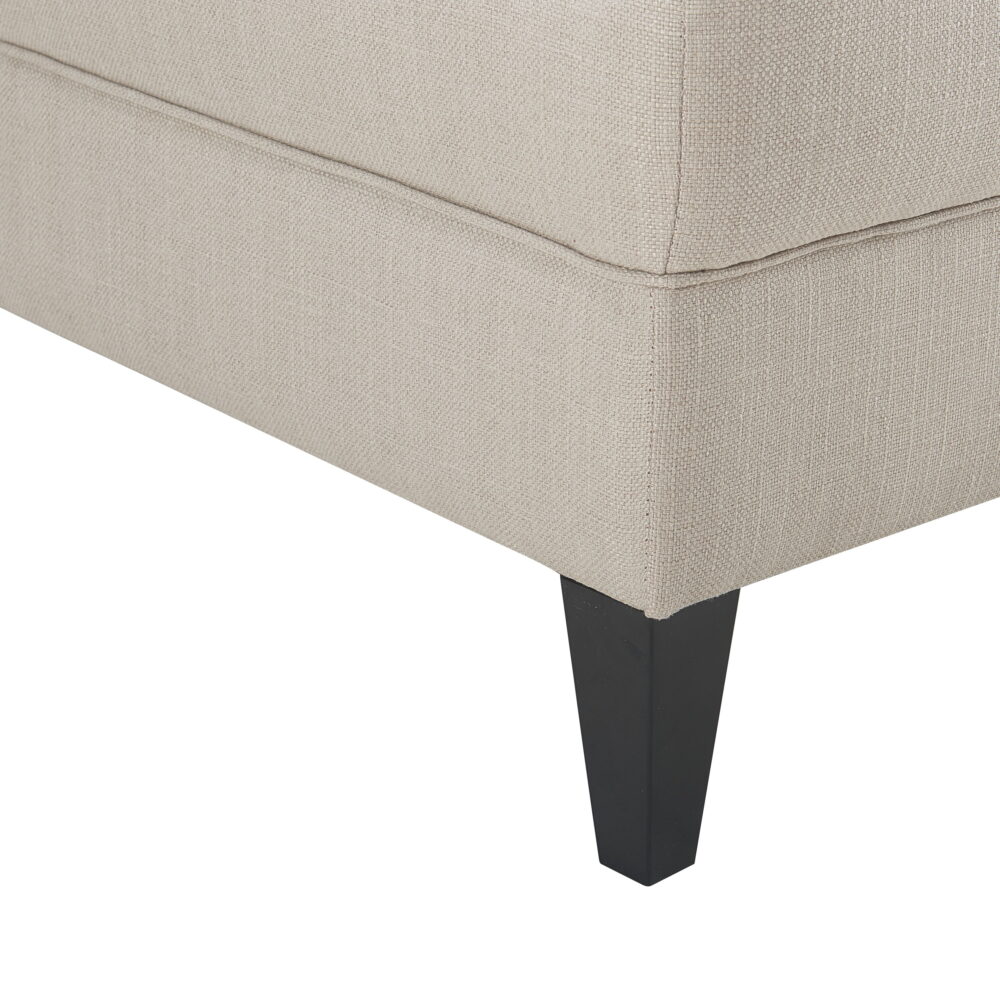 Serta Copenhagen Slipper Chair, Polyester Woven Fabric, Tufted Backrest, Sinuous Spring Cushion Seat Cream - Image 7