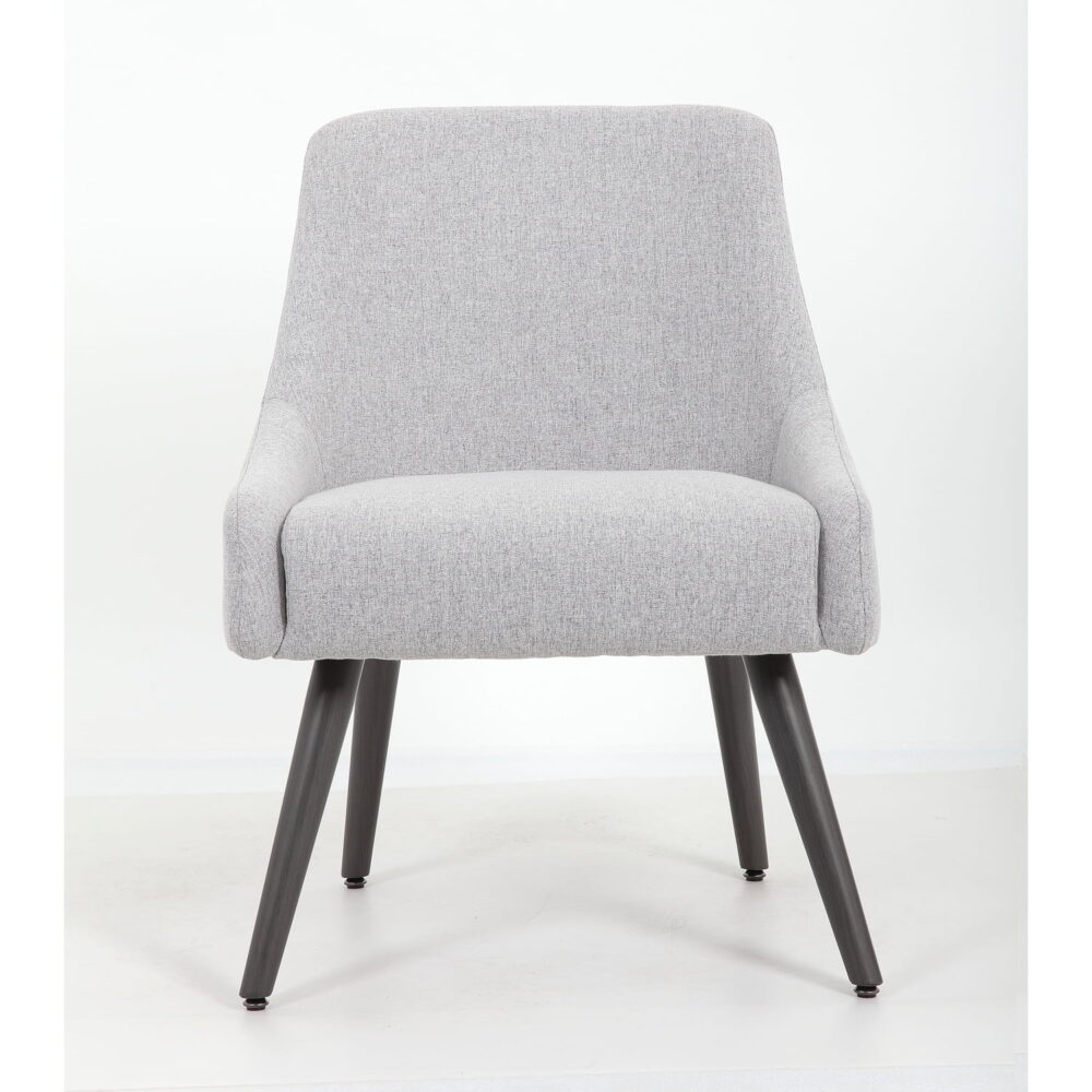 Boss Office Products Boyle Poly-Linen Weave Guest Chair with Metal Legs, Grey - Image 2