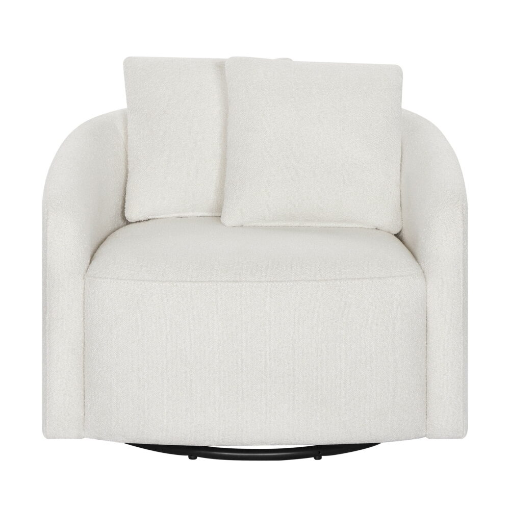 Beautiful Drew Kids Accent Chair by Drew Barrymore, Cream Bouclé Fabric - Image 2
