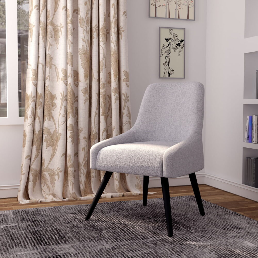Boss Office Products Boyle Poly-Linen Weave Guest Chair with Metal Legs, Grey - Image 5