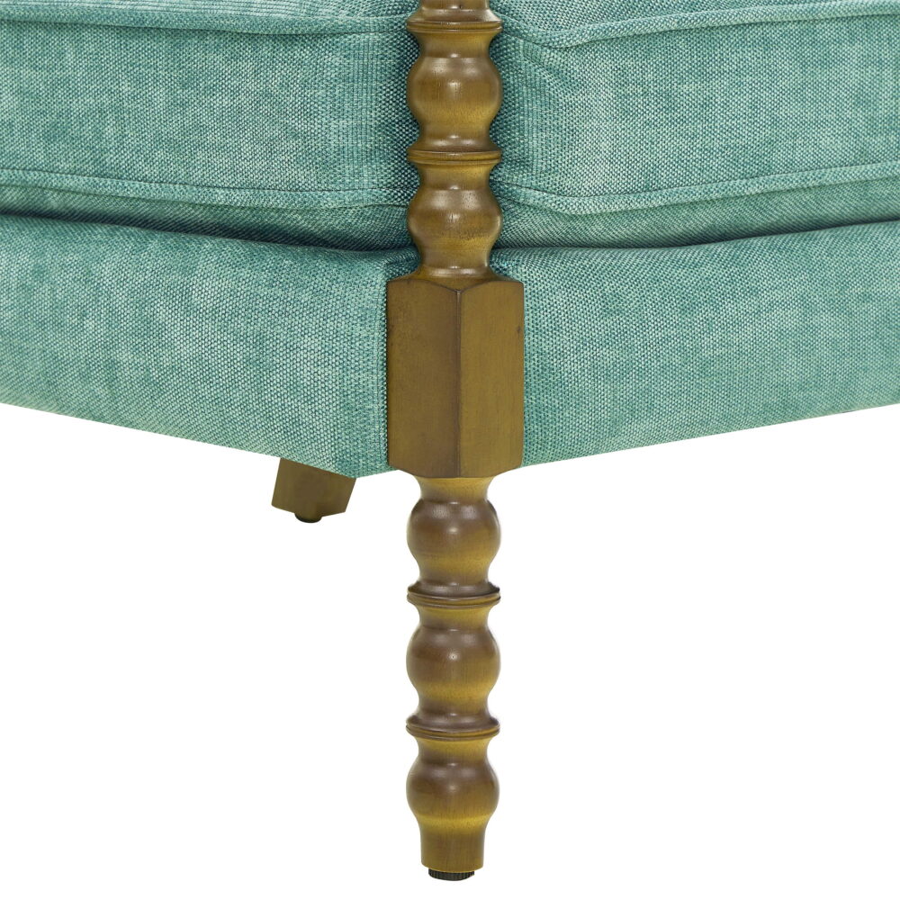 Pioneer Woman Harper Spindle Accent Chair, Jade Fabric Upholstery - Image 3
