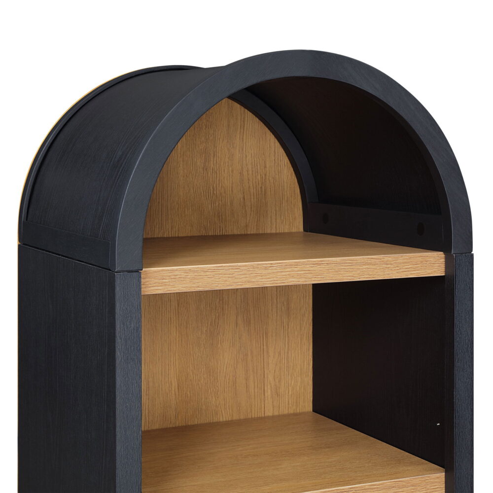 Better Homes & Gardens Juliet Narrow Arch Bookcase, Rich Black Finish - Image 4