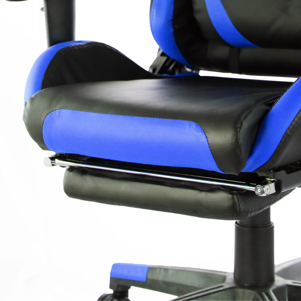 GameFitz  Pleather Gaming Chair in Black and Blue - Image 6