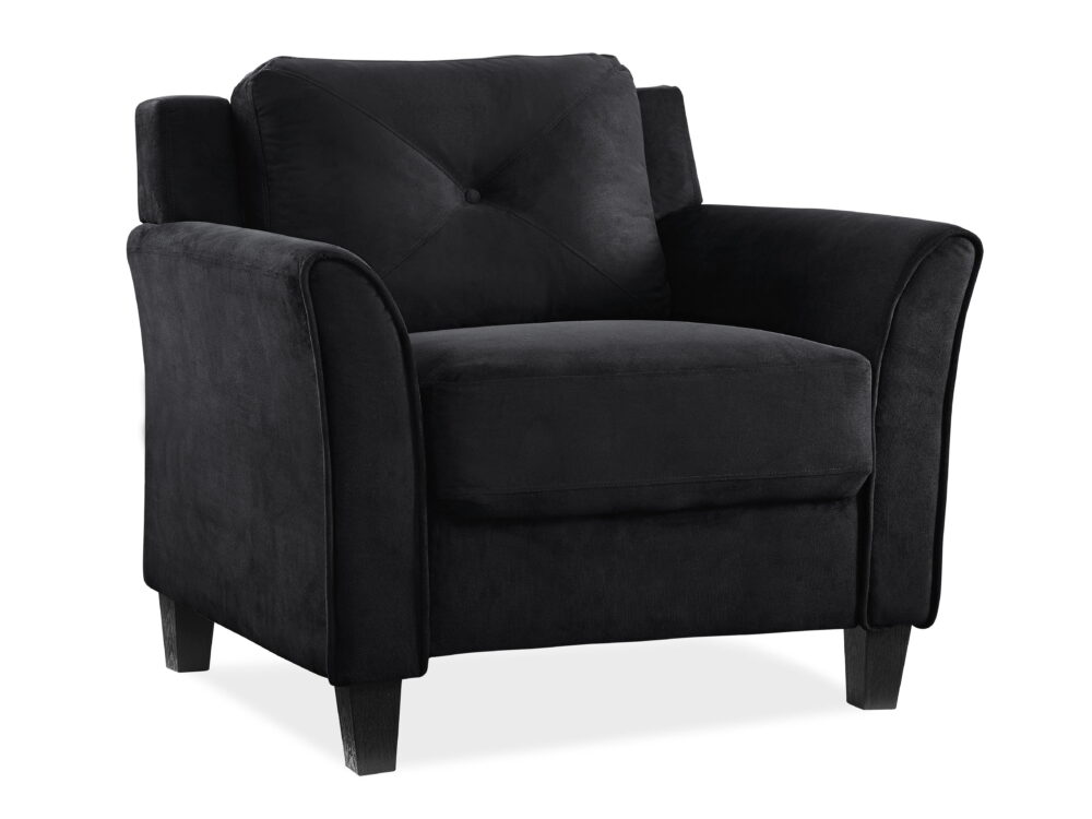 Lifestyle Solutions Taryn Club Chair, Black Fabric - Image 2