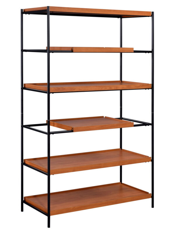 Acme Furniture Oaken Bookshelf in Honey Oak and Black Finish