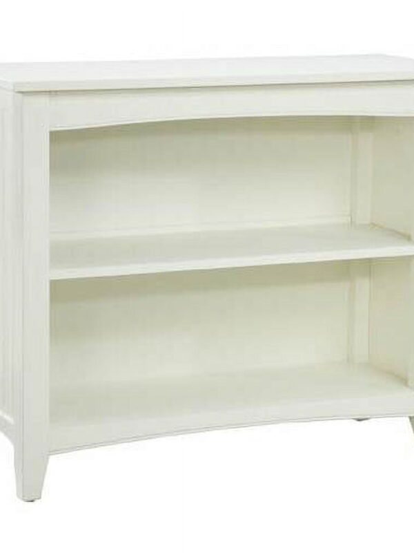 Alaterre Furniture Shaker Cottage Bookcase, Office Storage Organizer with Two Fixed Shelves, Ideal for Home or Office, Ivory