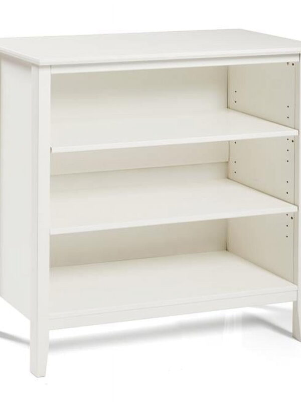 Alaterre Furniture Simplicity Kids Under Window Bookcase, Durable Brazilian Pine & Pine Veneer, Adjustable Shelves, White
