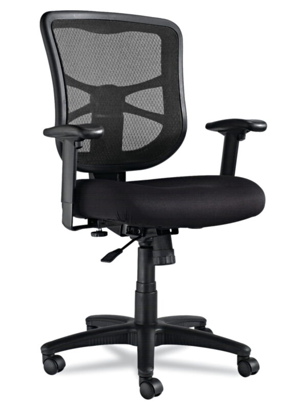 Alera Elusion Series 275 lb. Mid-Back Mesh Task Office Chair - Black