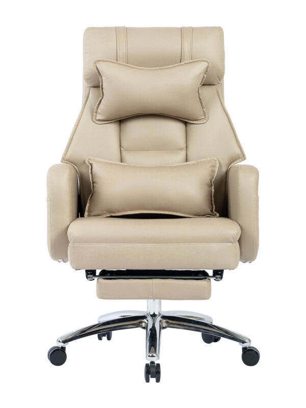 Aukfa Swivel Ergonomic Office Chair with Lumbar Support Headrest,155° Reclining Chair,Dark Gray