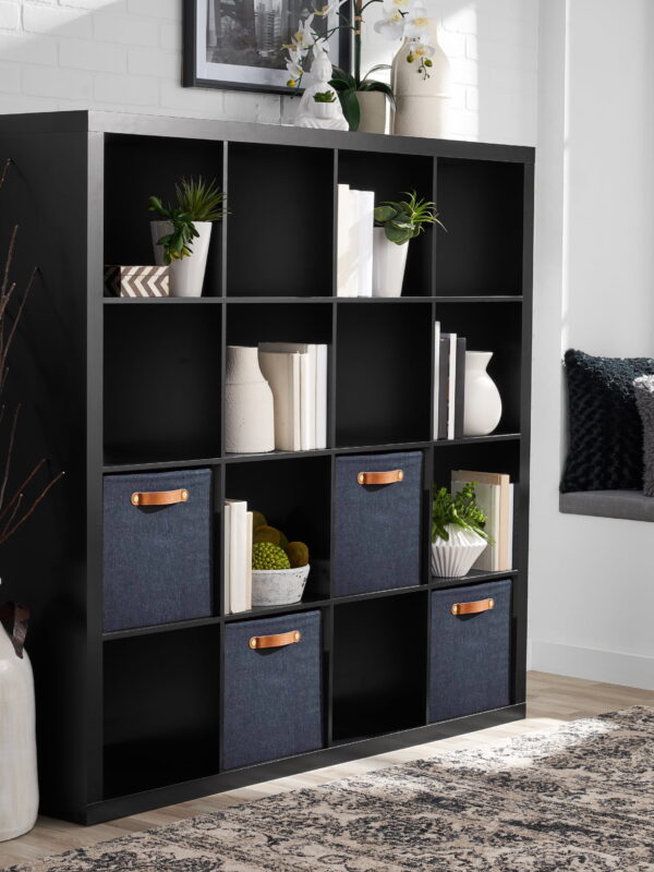 Better Homes & Gardens 16 Cube Storage Organizer, Solid Black