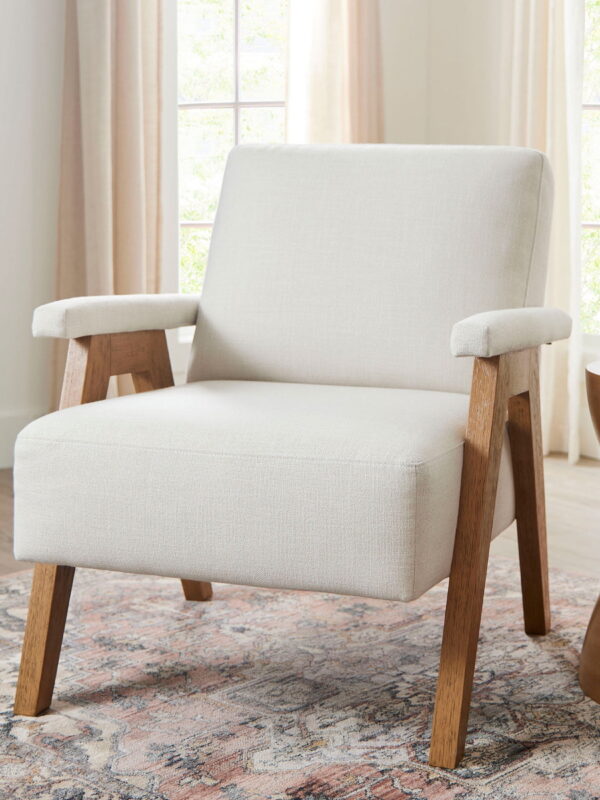 Better Homes & Gardens Ezra Accent Chair, Living Room, Cream