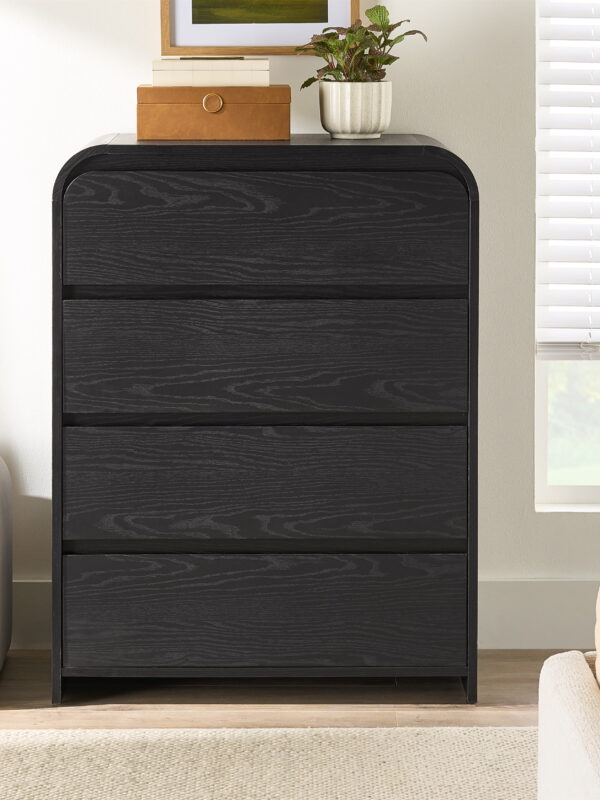 Better Homes & Gardens Juliet 4 Drawer Dresser, Rich Black Finish