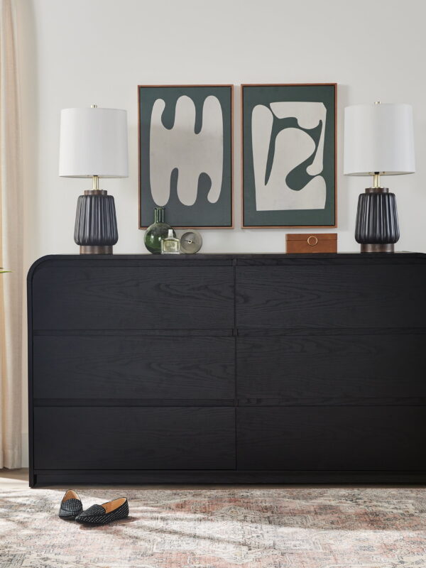 Better Homes & Gardens Juliet 6 Drawer Dresser, Black Finish