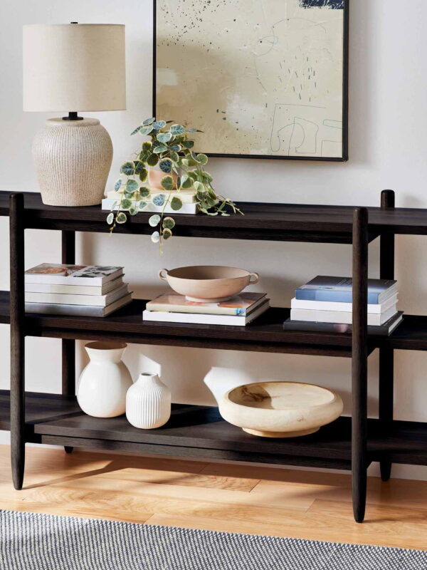 Better Homes & Gardens Springwood Horizontal Bookcase, Charcoal Finish