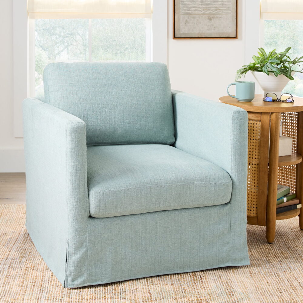 Better Homes & Gardens Waylen Swivel Accent Chair, River Green