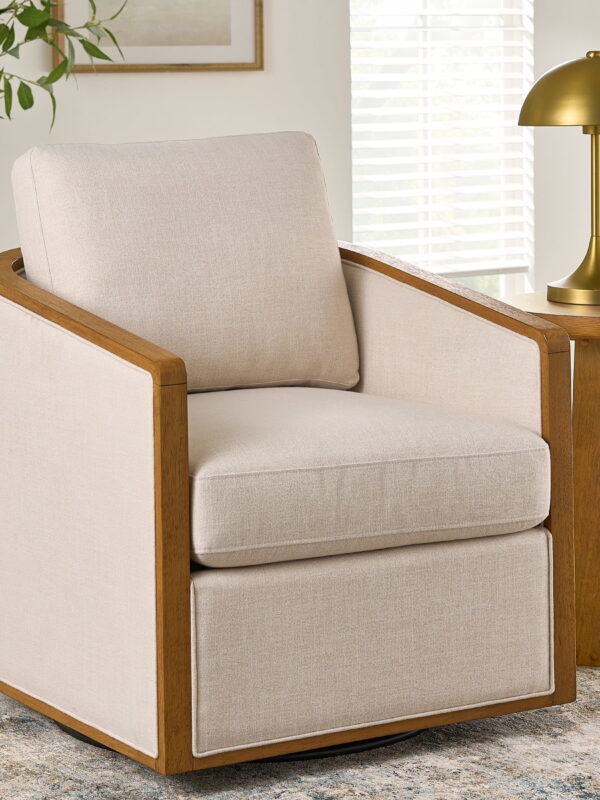 Better Homes & Gardens Windsor Swivel Accent Chair, Cream