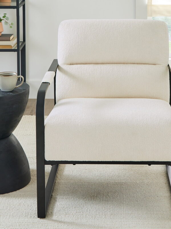 Better Homes & Gardens Wyatt Accent Chair, Ivory Bouclé