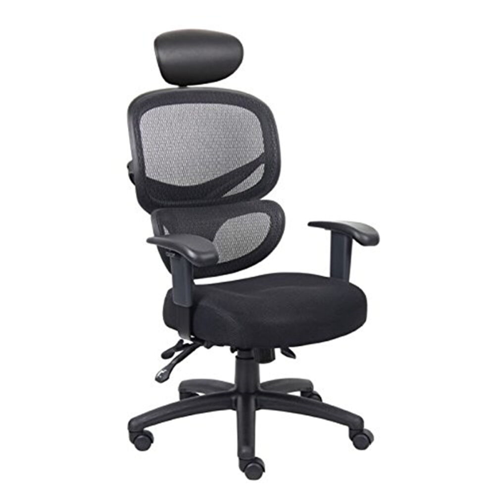 Boss Office Products Multi-Function Mesh Task Chair w/Headrest