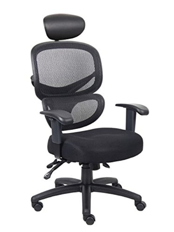 Boss Office Products Multi-Function Mesh Task Chair w/Headrest