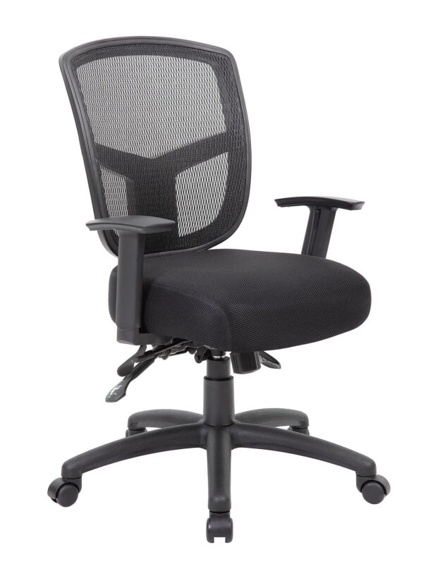 Boss Office Products Contract Mesh Task Chair in Black