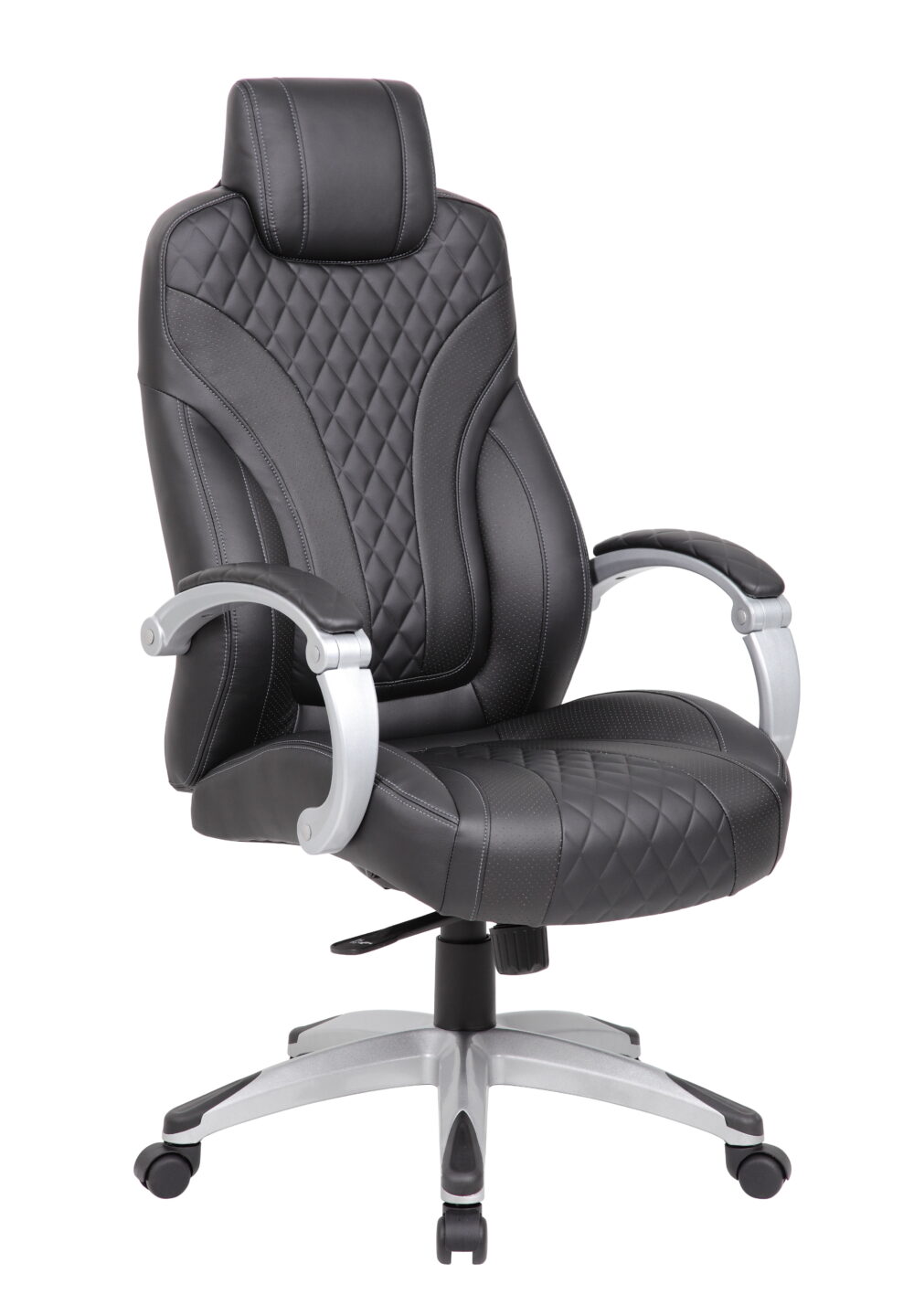 Boss Office Products Executive Hinged Arm Chair in Black